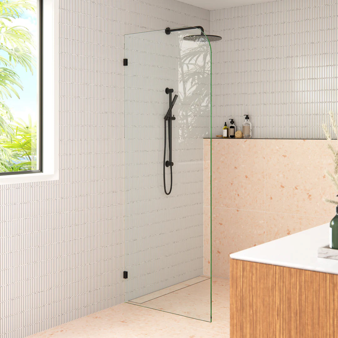 10mm Radius Wet Room Shower Screen | Clips