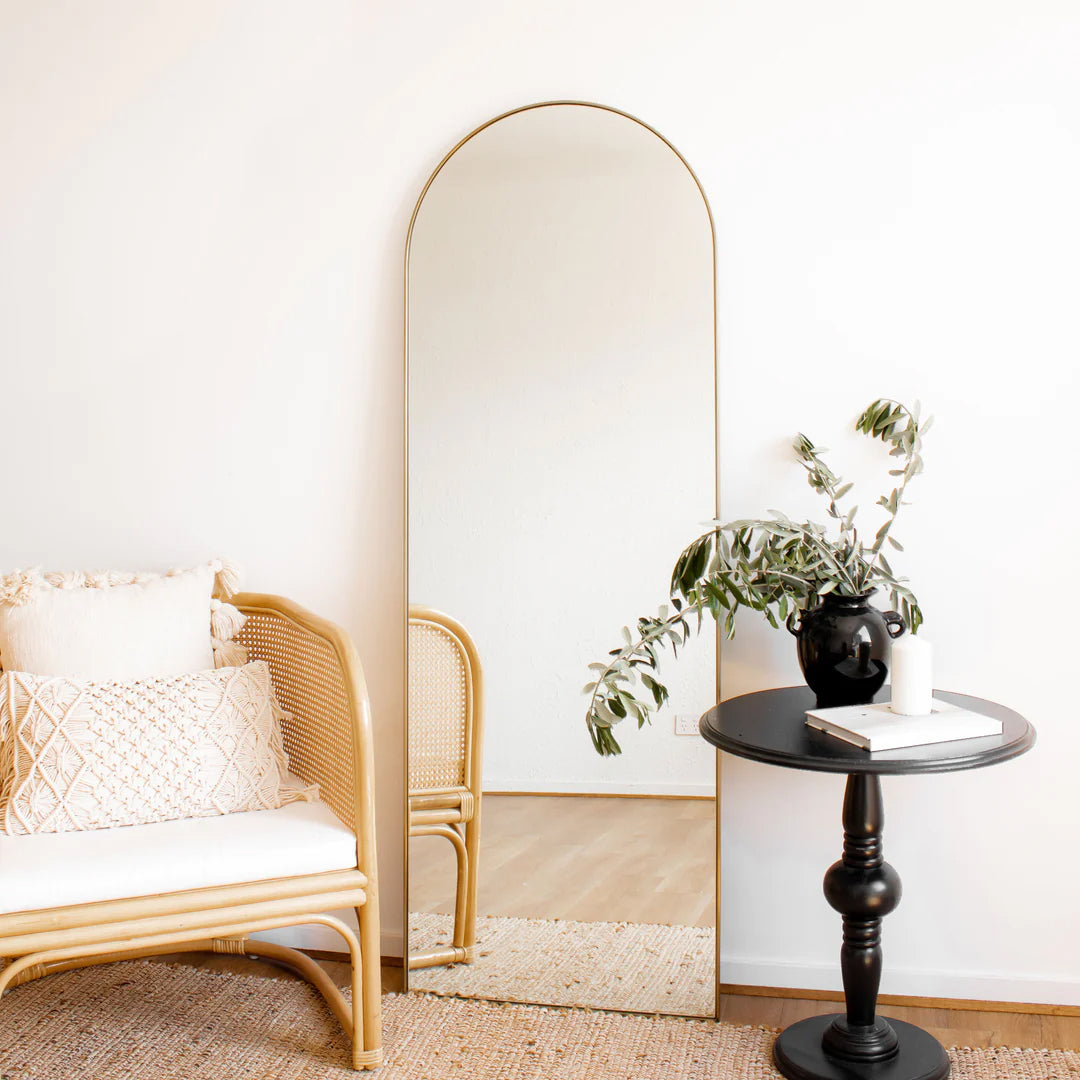 Isla Full Length Arch Mirror | 1700 x 610 | Satin Brass