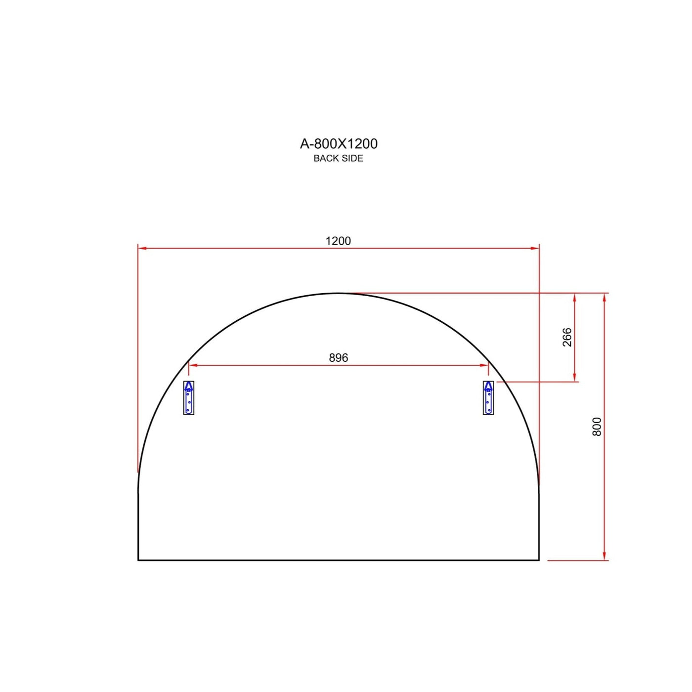 Isla Arch Mirror | 800 x 1200 | White