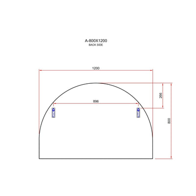 Isla Arch Mirror | 800 x 1200 | White