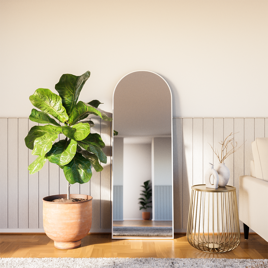 Isla Full Length Arch Mirror | 1700 x 610 | White