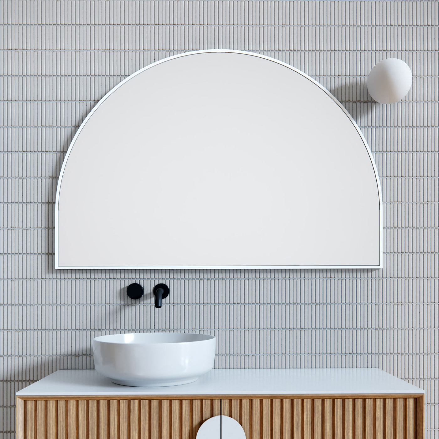 Isla Arch Mirror | 800 x 1200 | White