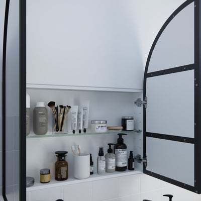 Arch Mirror Cabinet | 860 x 760 | Matte Black