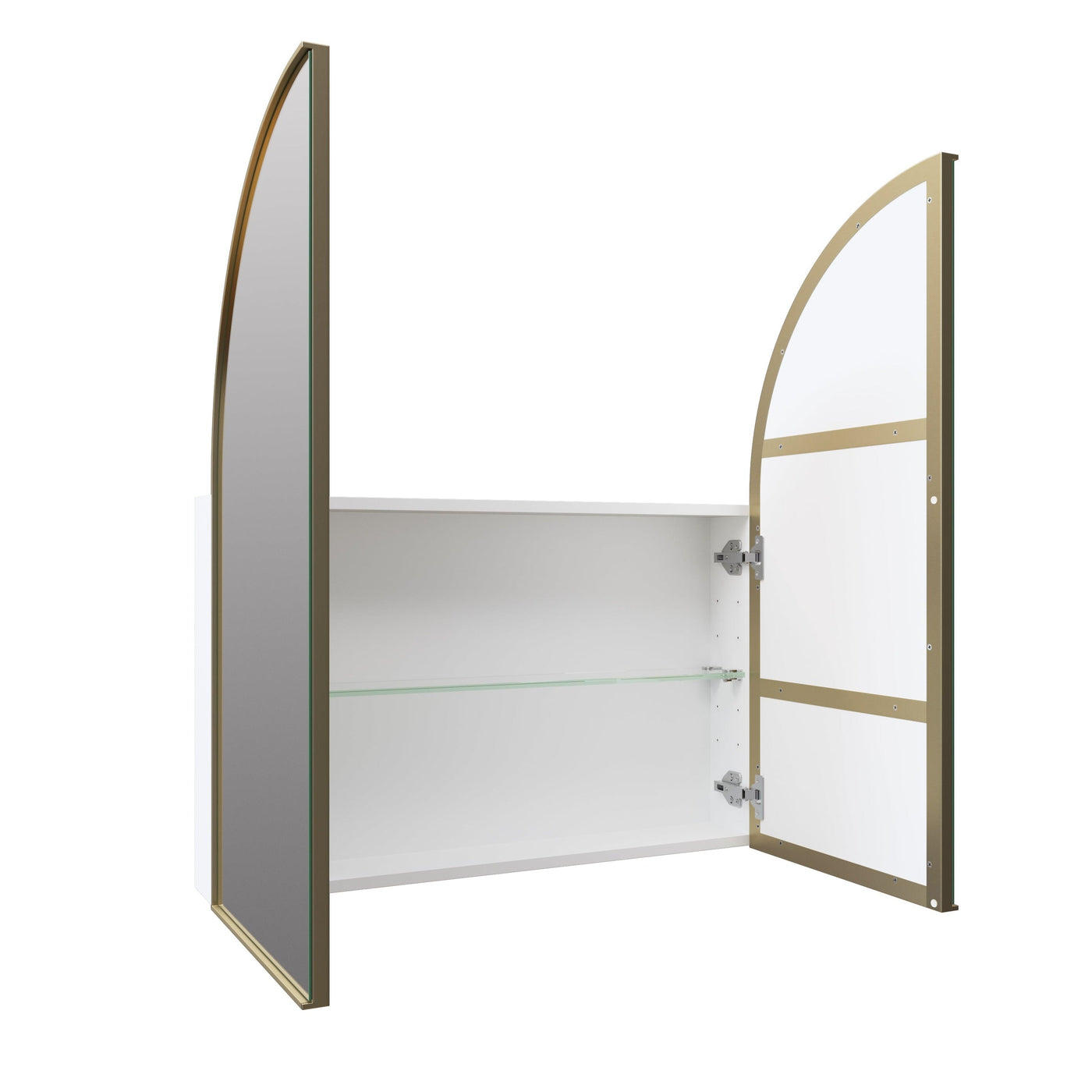 Arch Mirror Cabinet | 860 x 760 | Satin Brass