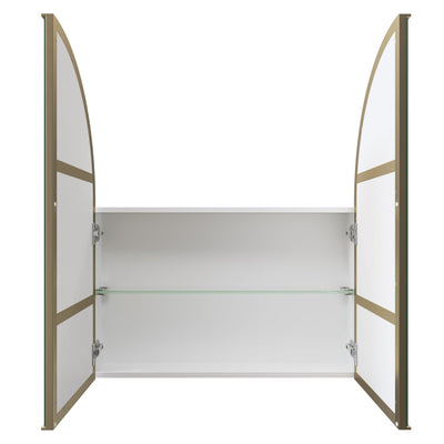 Arch Mirror Cabinet | 860 x 760 | Satin Brass