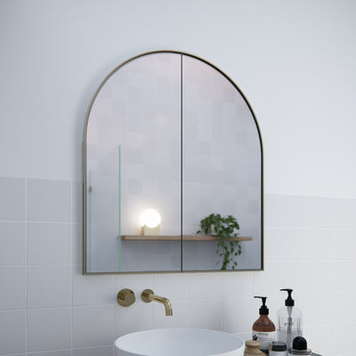 Arch Mirror Cabinet | 860 x 760 | Satin Brass