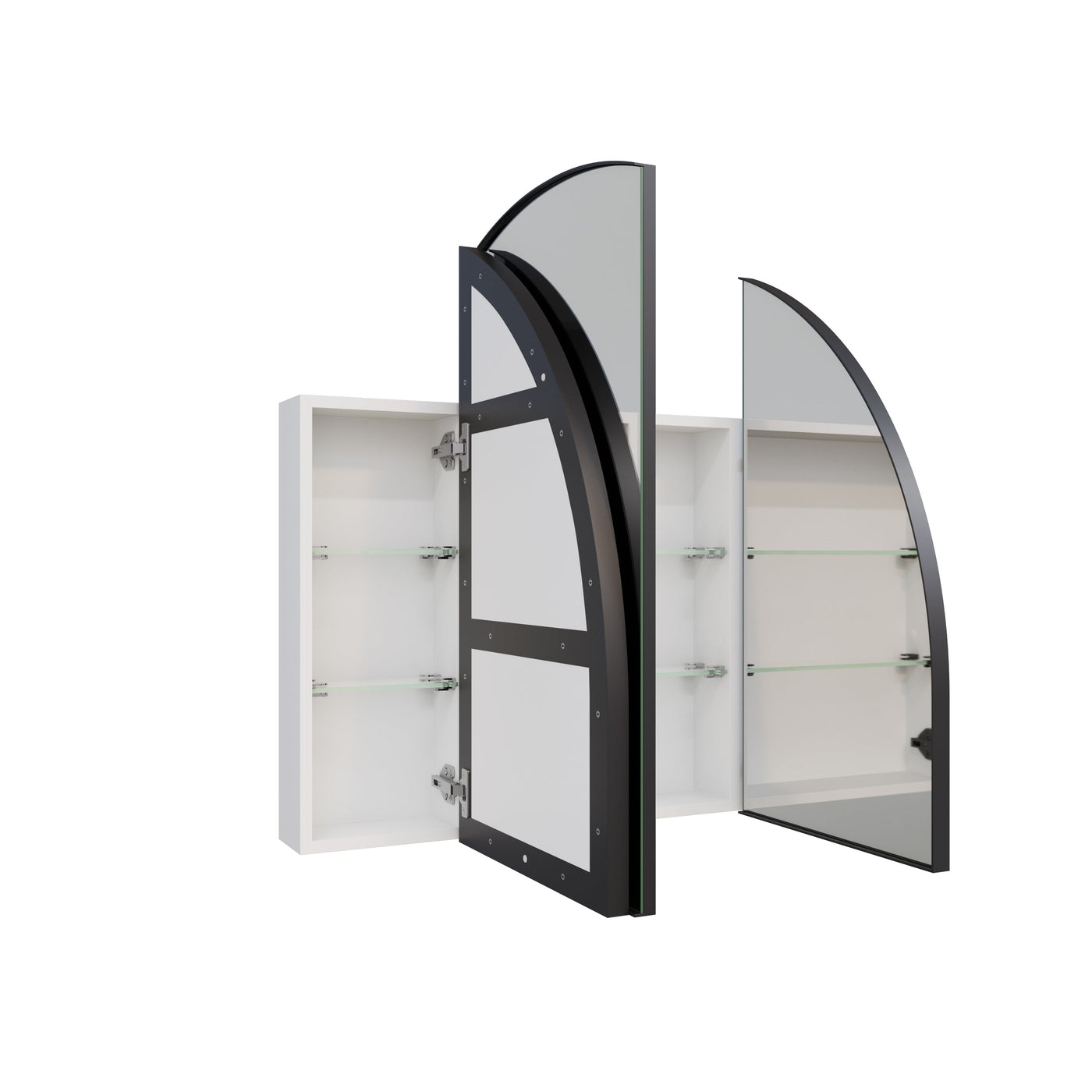 Arch Mirror Cabinet | 800 x 1200 | Matte Black