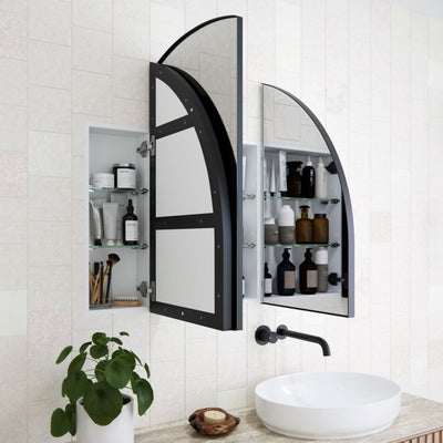 Arch Mirror Cabinet | 800 x 1200 | Matte Black