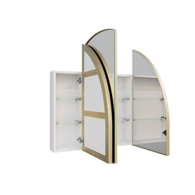 Arch Mirror Cabinet | 800 x 1200 | Satin Brass